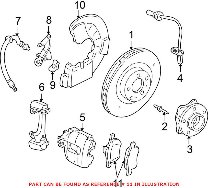 Volvo Disc Brake Pad Set - Front 8634921