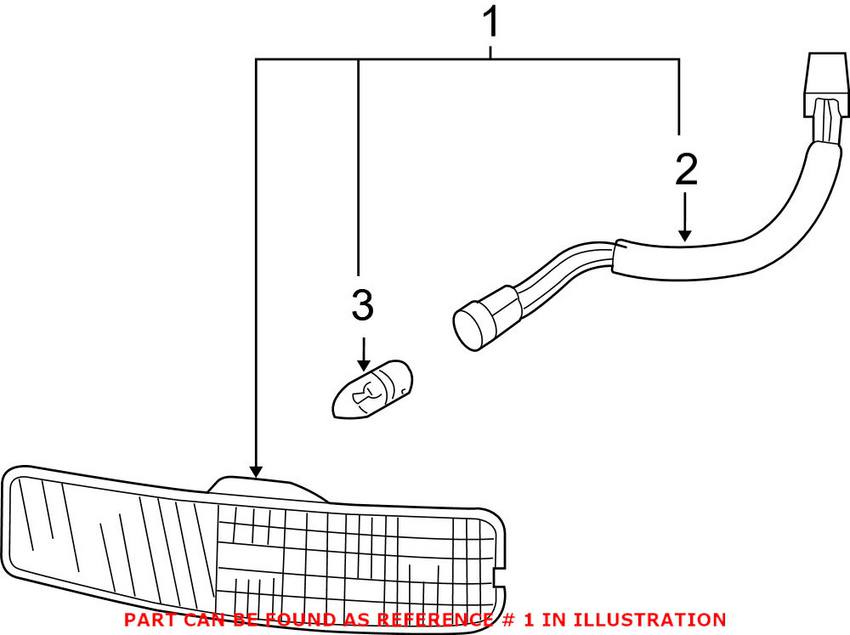 Volvo Marker Light - Rear Passenger Side 8648295