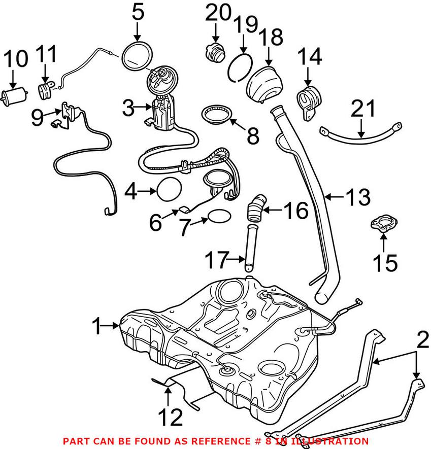 Volvo Fuel Pump Lock Ring 8649739