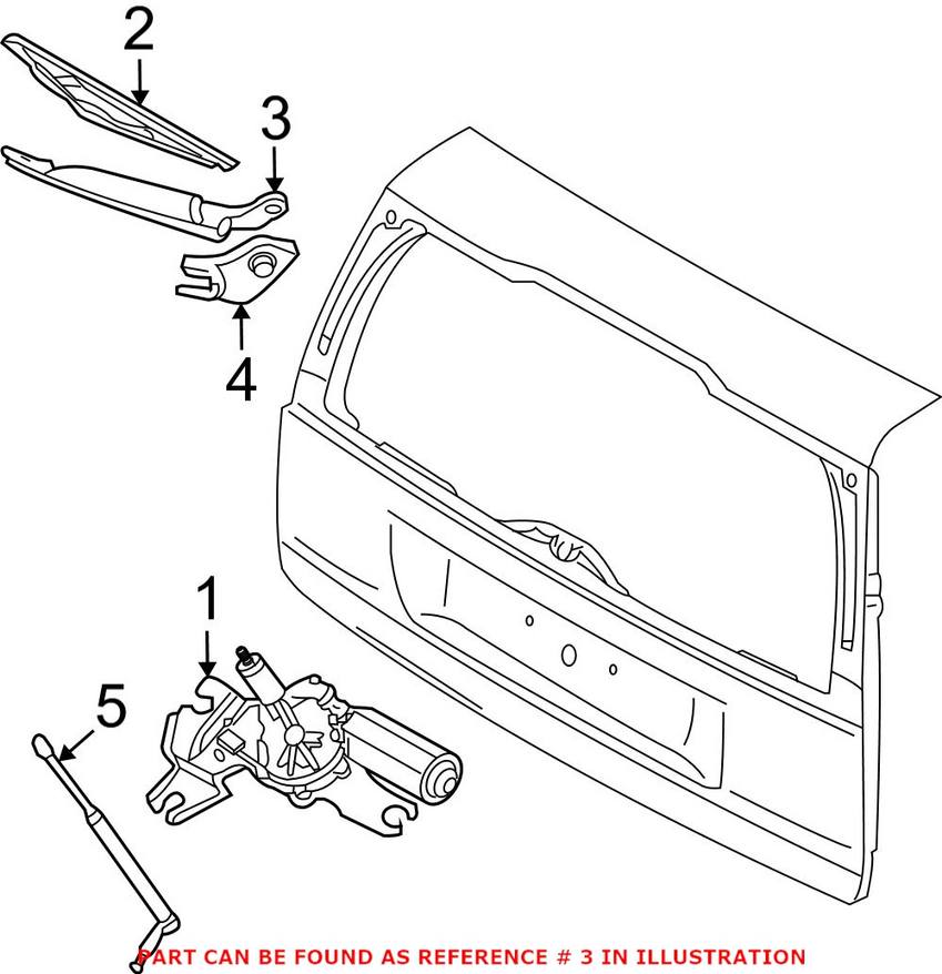 Volvo Windshield Wiper Arm - Rear 8662751