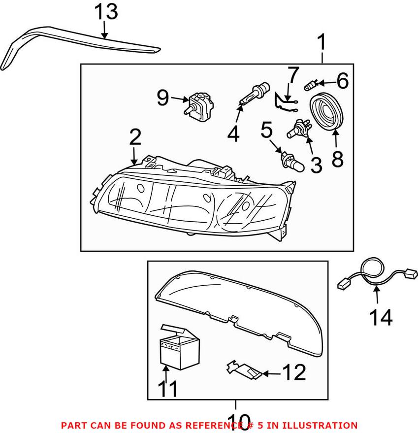 Volvo Turnsignal Bulb - Front (w/ Socket) 8662985