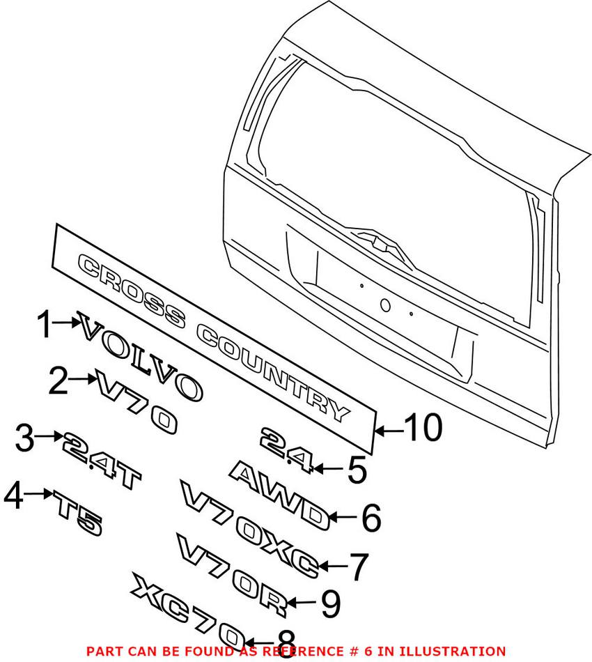 Volvo Emblem - Rear (AWD) 9157130