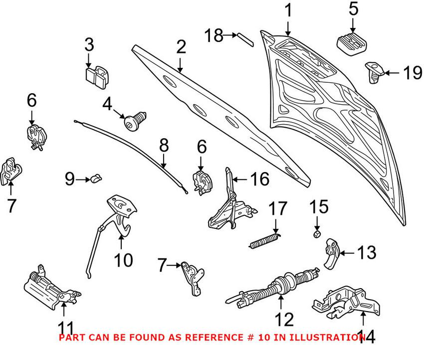 Volvo Hood Safety Catch (Pawl) 9203302