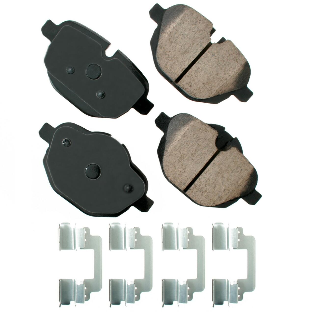 BMW Disc Brake Pad Set - Rear (Ceramic) (EURO) 34216885452 - Akebono Euro Ultra-Premium EUR1473