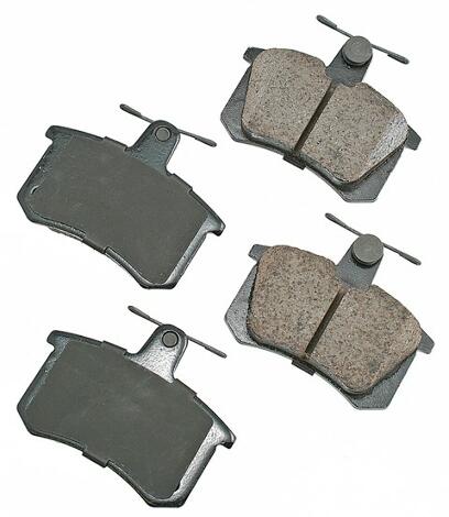 Audi Disc Brake Pad Set - Rear 443698451C - Akebono Euro Ultra-Premium EUR228