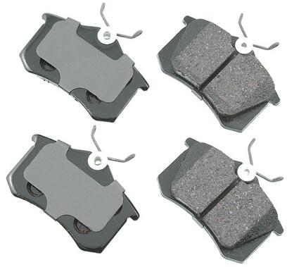 VW Disc Brake Pad Set - Rear 1H0698451F - Akebono Euro Ultra-Premium EUR340