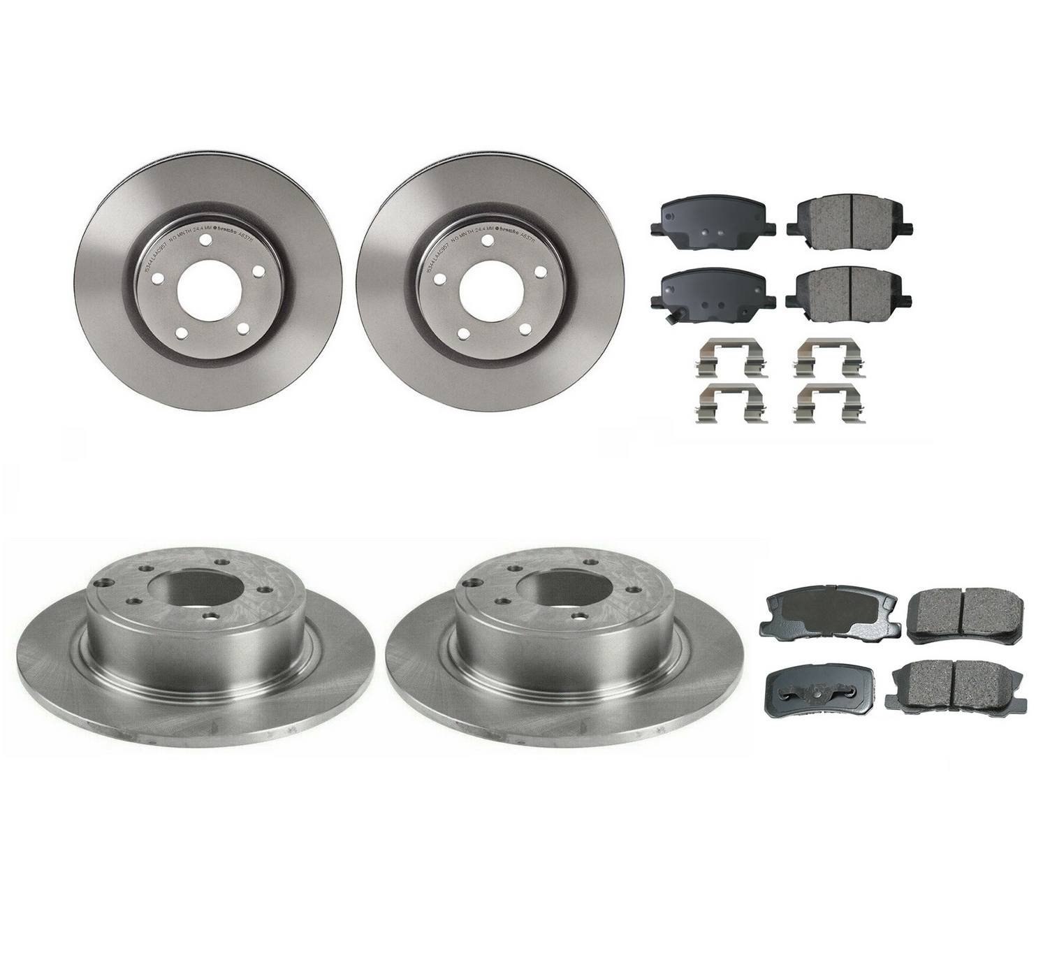 Jeep Disc Brake Pad and Rotor Kit – Front and Rear (294mm) (302mm