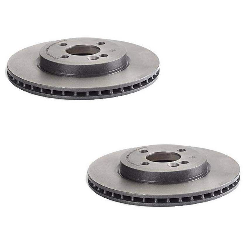 Mini Disc Brake Pad and Rotor Kit - Front (280mm) (Ceramic) (EURO) 34116858651 - Akebono Euro Ultra-Premium 4115206KIT