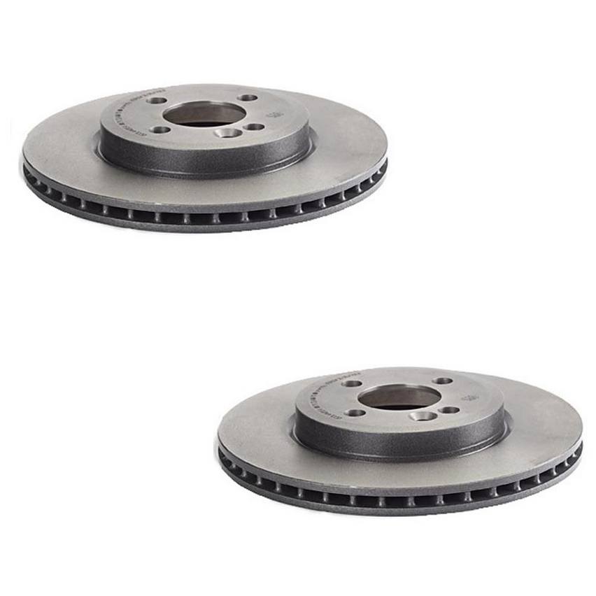 Mini Disc Brake Pad and Rotor Kit - Front (280mm) (Ceramic) (EURO) 34119808705 - Akebono Euro Ultra-Premium 4115208KIT