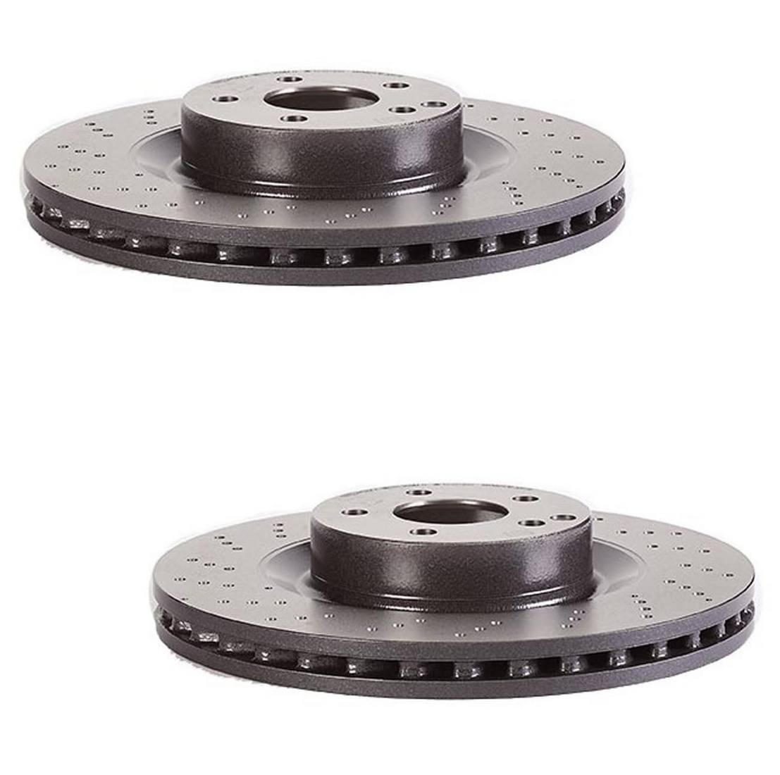 Mercedes Disc Brake Pad and Rotor Kit - Front (350mm) (Ceramic) (EURO) 221421161207 - Akebono Euro Ultra-Premium 4115214KIT