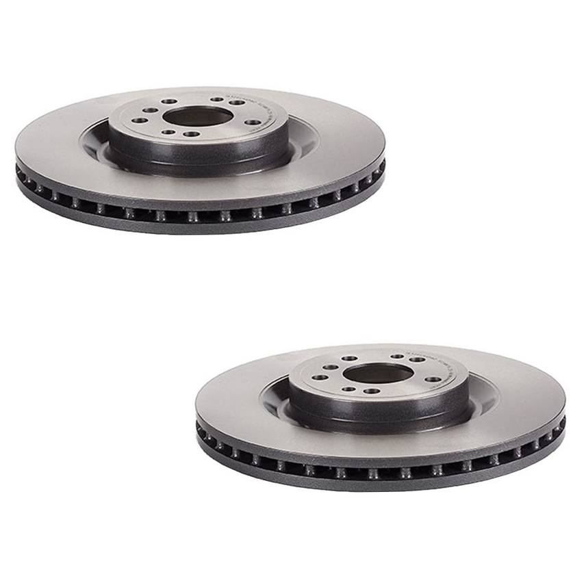 Mercedes Disc Brake Pad and Rotor Kit - Front (350mm) (Ceramic) (EURO) 1664211400 - Akebono Euro Ultra-Premium 4115222KIT