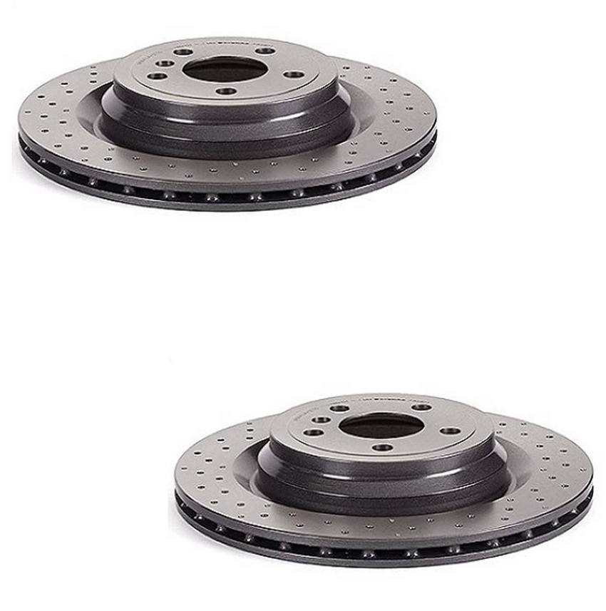 Mercedes Disc Brake Pad and Rotor Kit - Rear (330mm) (Ceramic) (EURO) 1664230412 - Akebono Euro Ultra-Premium 4119884KIT