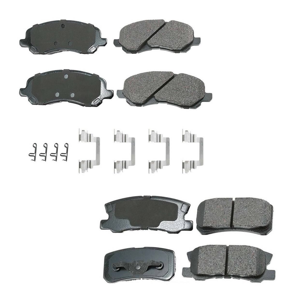 Chrysler Dodge Jeep Disc Brake Pad Kit – Front and Rear (Ceramic