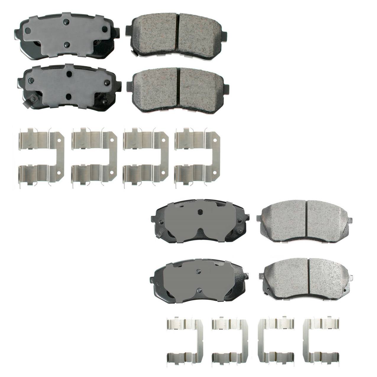 Hyundai Kia Disc Brake Pad Kit - Front and Rear (Ceramic) (ProACT)  58302E6A10