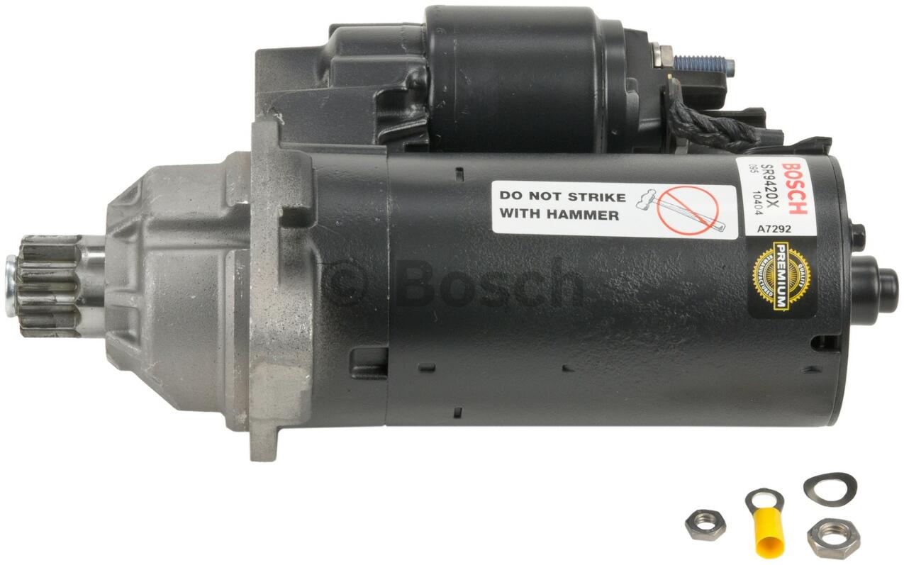 Audi VW Starter Motor (Rebuilt) (Bosch) 02M911023PX - Bosch SR9420X