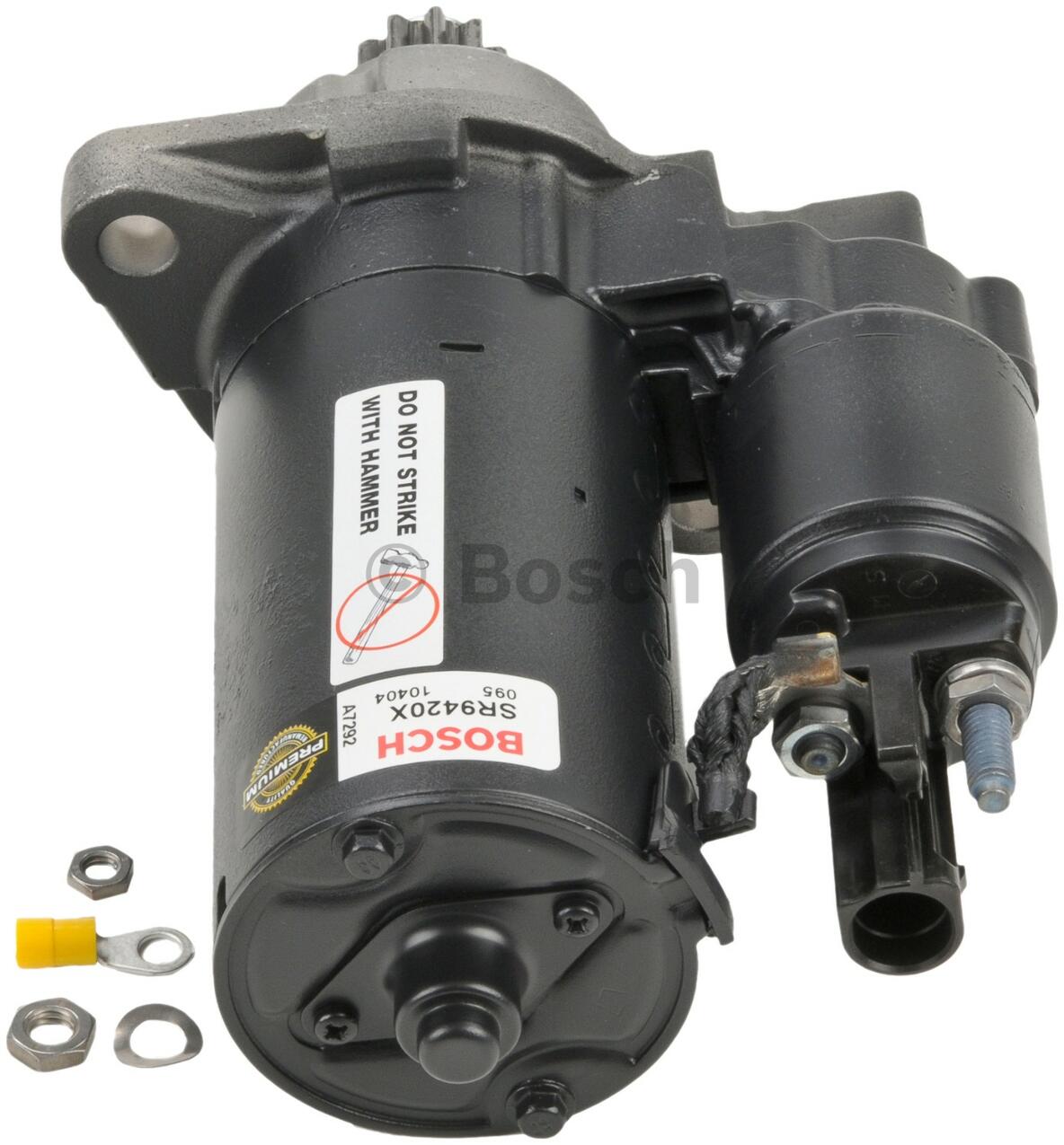 Audi VW Starter Motor (Rebuilt) (Bosch) 02M911023PX - Bosch SR9420X