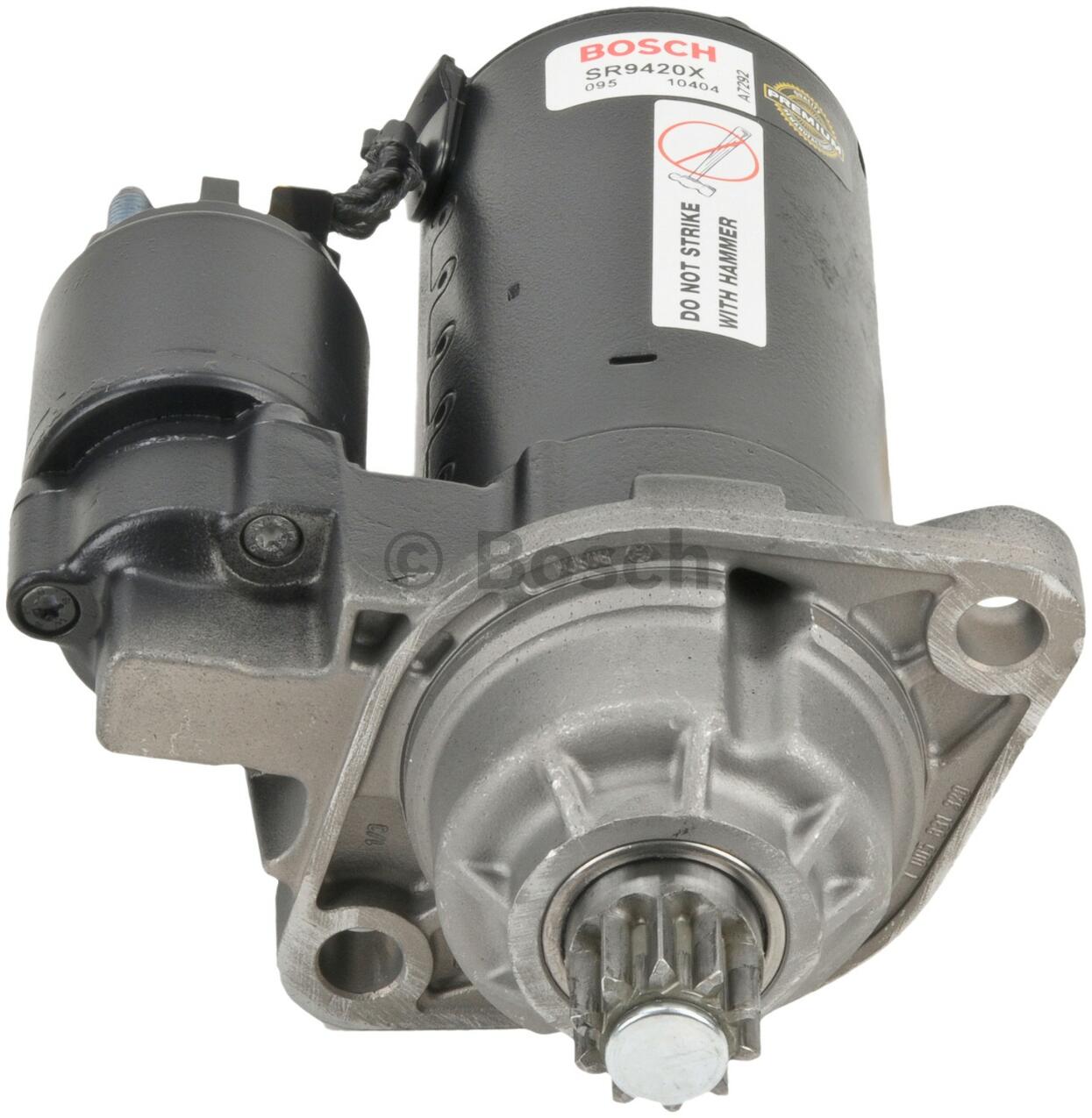 Audi VW Starter Motor (Rebuilt) (Bosch) 02M911023PX - Bosch SR9420X