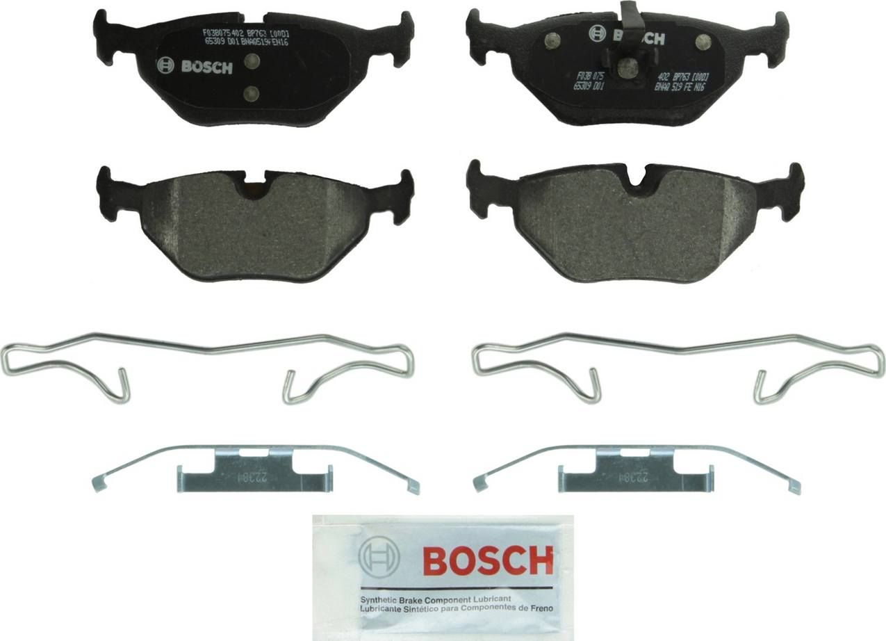 BMW SAAB Disc Brake Pad Set - Rear 5058110 - Bosch QuietCast BP763