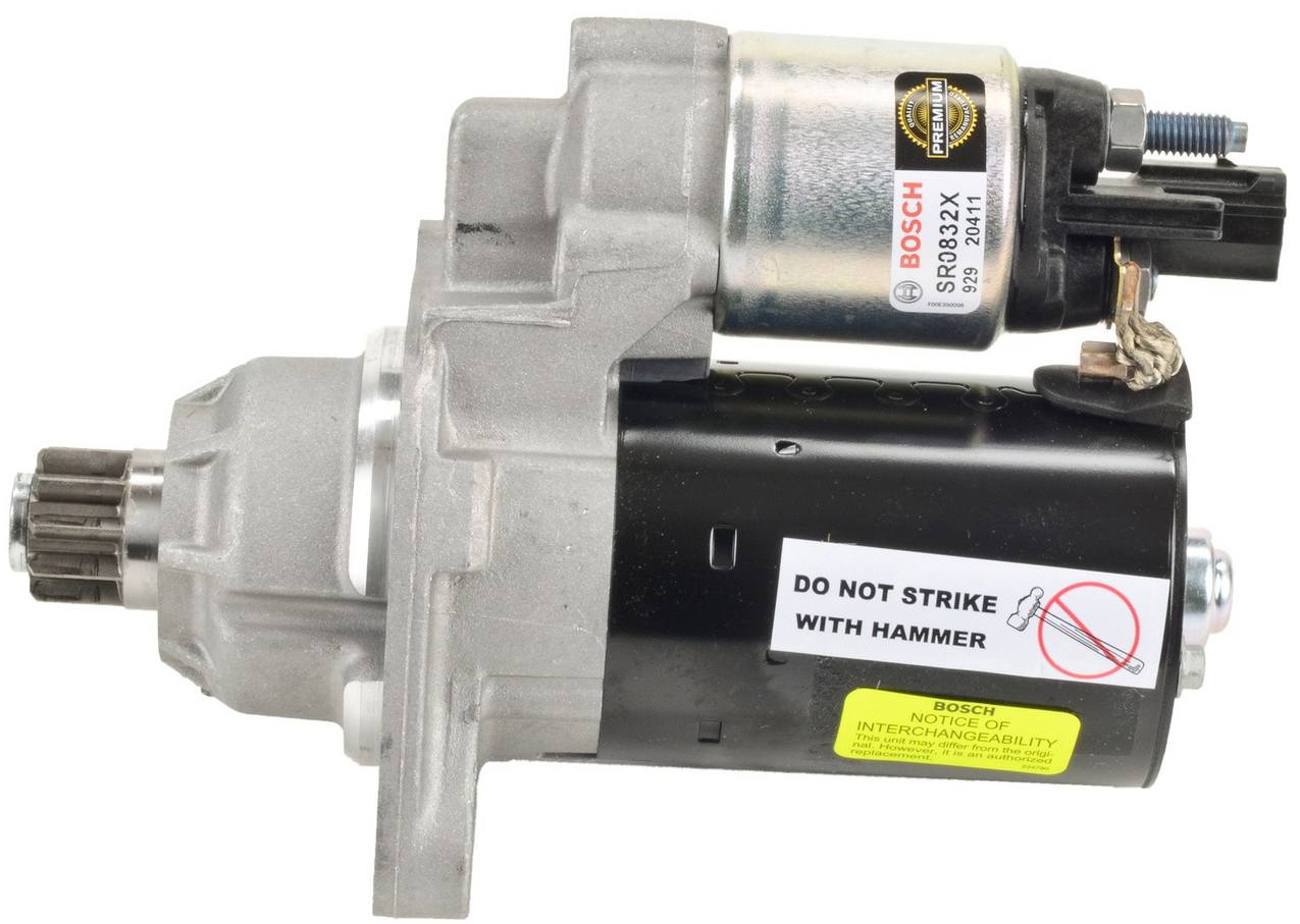 VW Starter Motor (Rebuilt) 02M911023GX - Bosch SR0832X