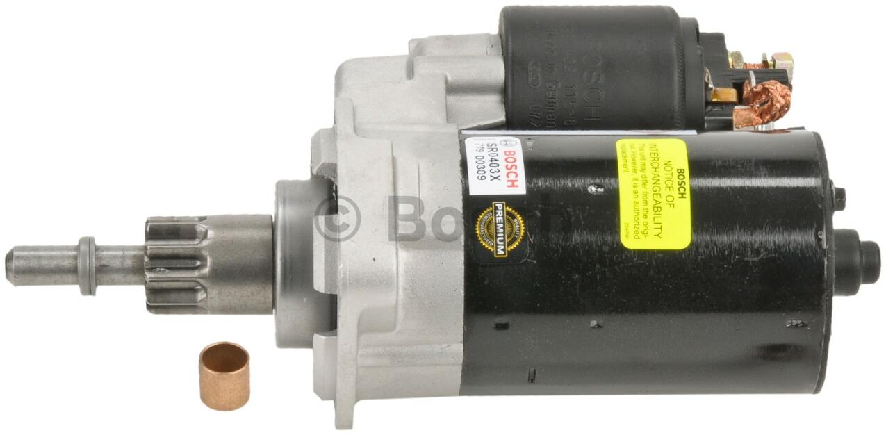 VW Starter Motor (Rebuilt) 02A911023TX - Bosch SR0403X