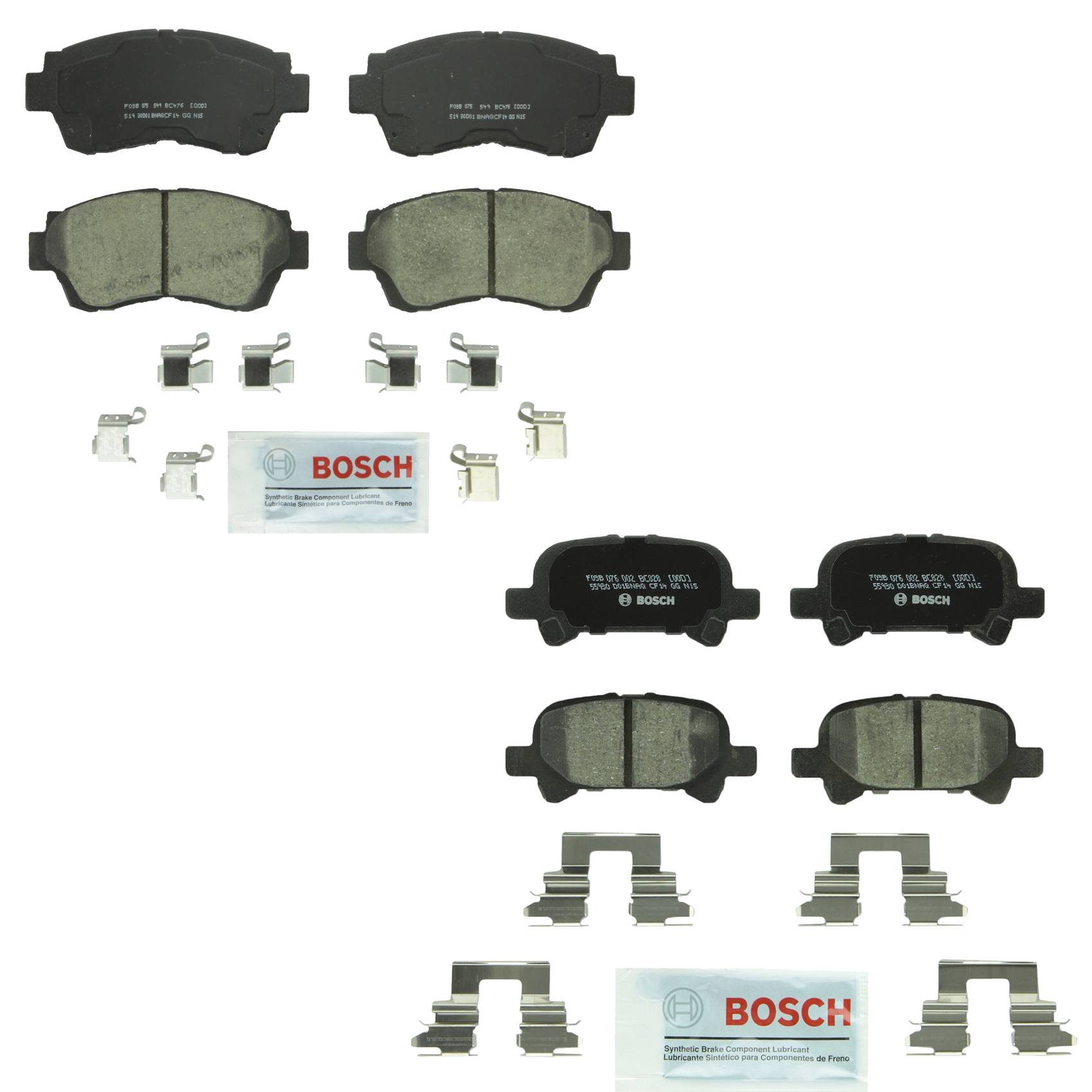 Toyota Disc Brake Pad Set Kit - Front and Rear (Ceramic) 0446524010