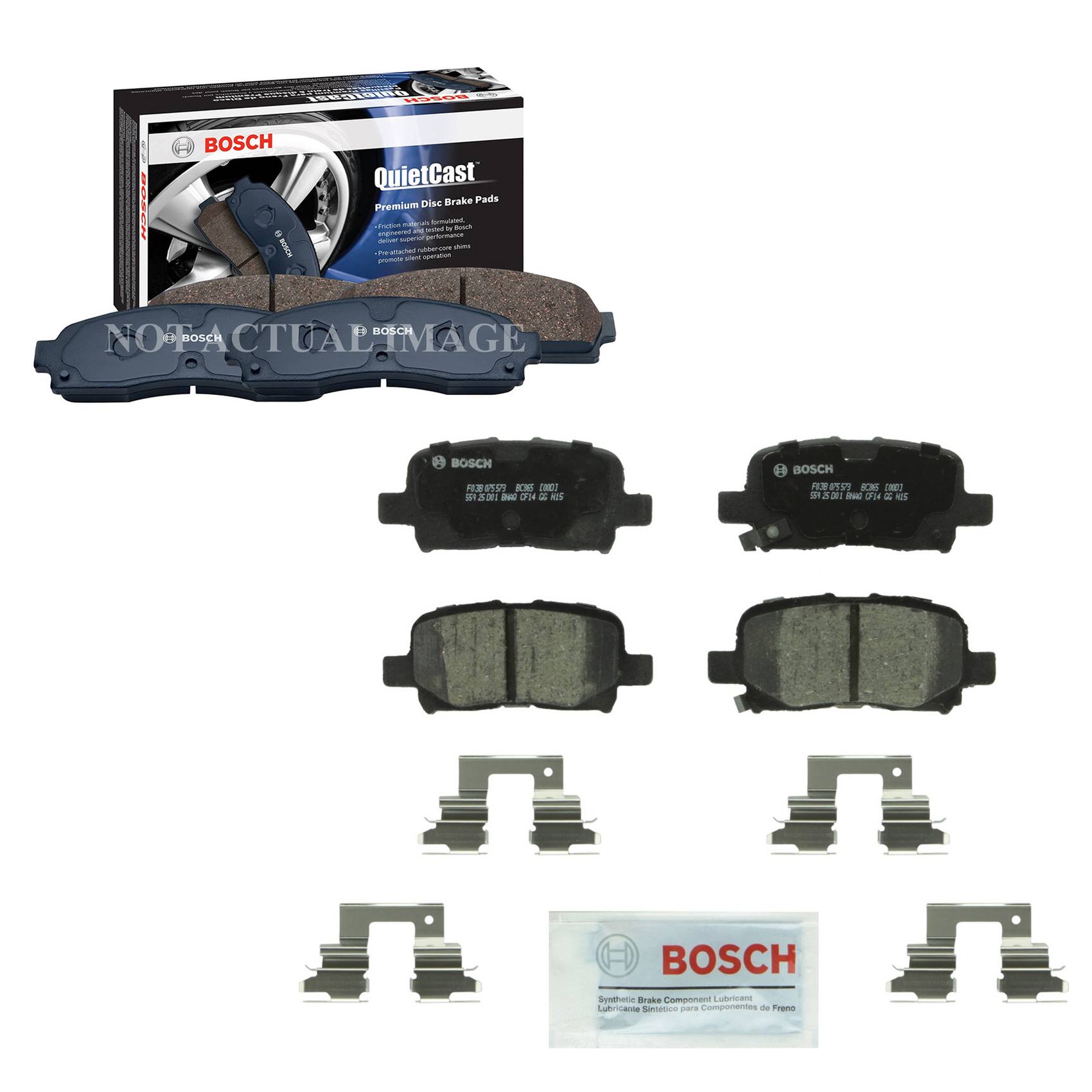 Acura Disc Brake Pad Set Kit Front and Rear Ceramic 410600W785