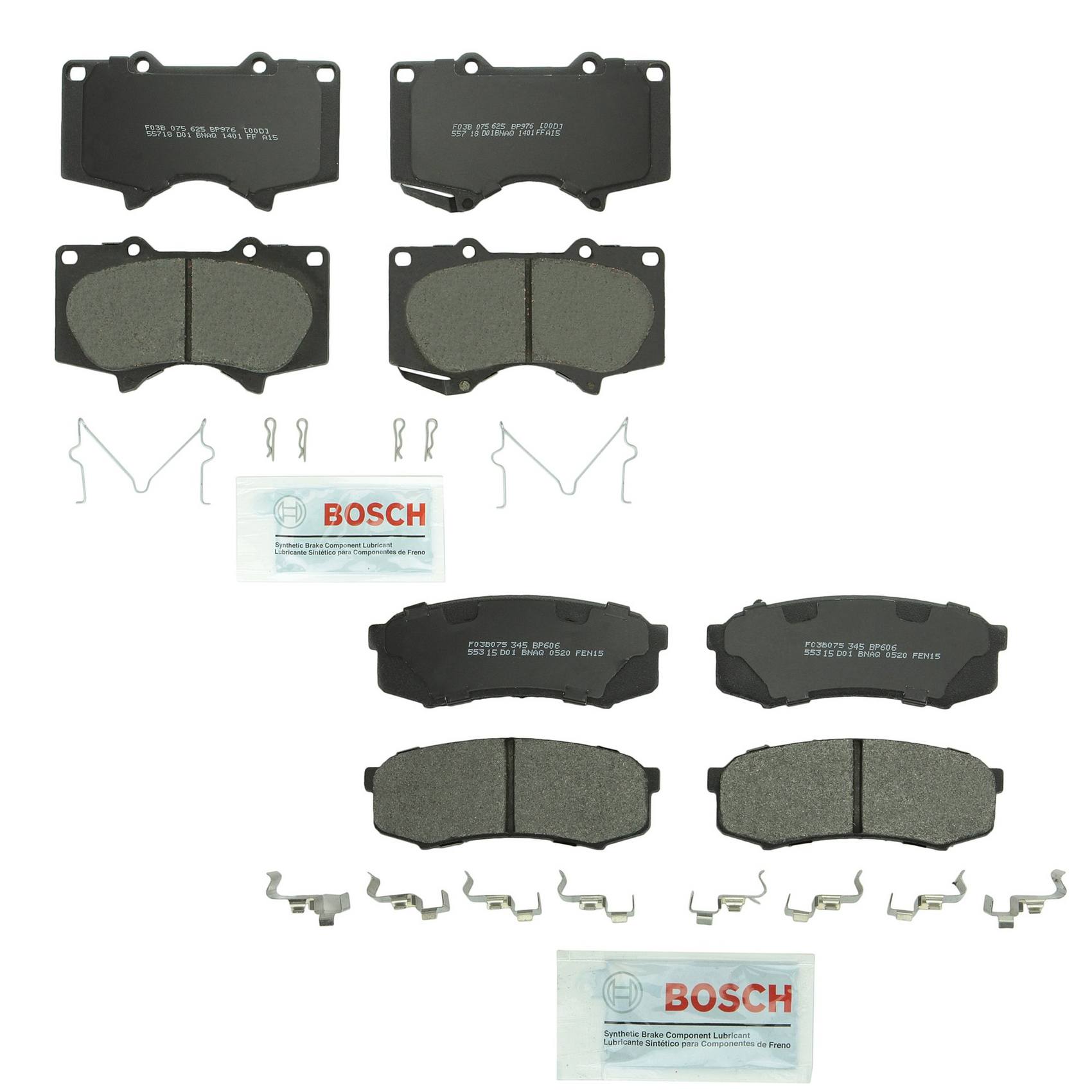 Lexus Toyota Disc Brake Pad Set Kit Front and Rear Semi