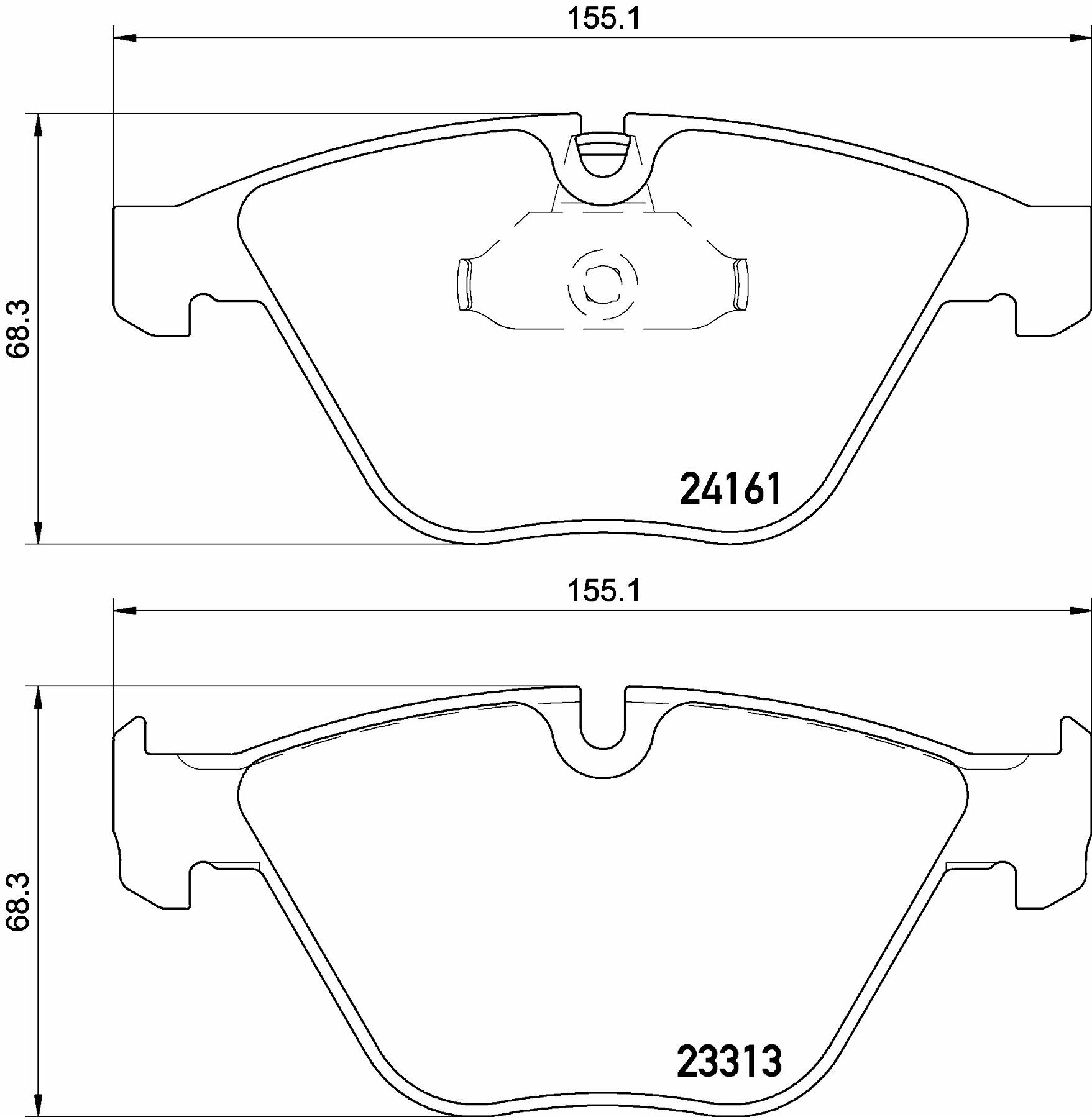 BMW Disc Brake Pad Set - Front (Low-Metallic) 34116794920 - Brembo P06081