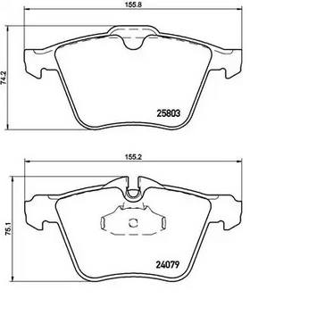 Jaguar Disc Brakes Kit - Brembo Pads Front (Ceramic) C2D31788 - Brembo P36028N