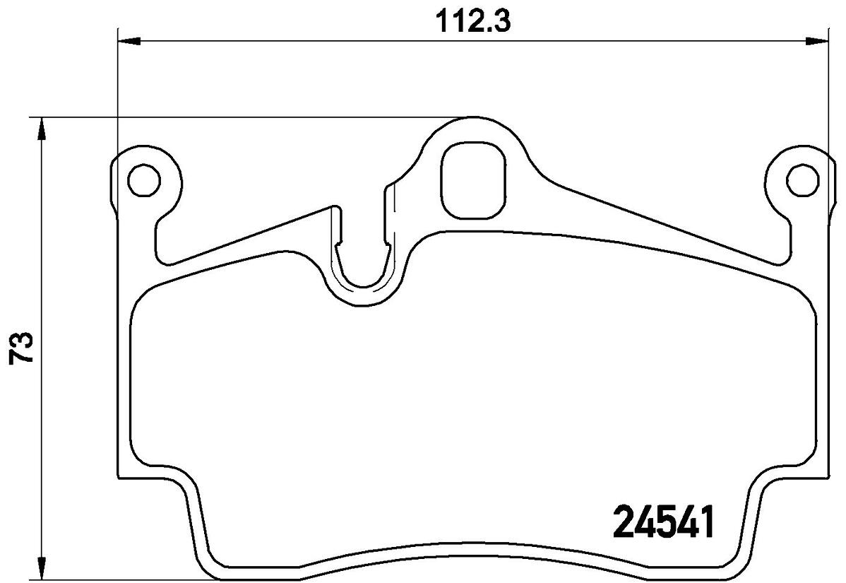 Porsche Disc Brake Pad Set - Rear (Low-Metallic) 99735293900 - Brembo P65028