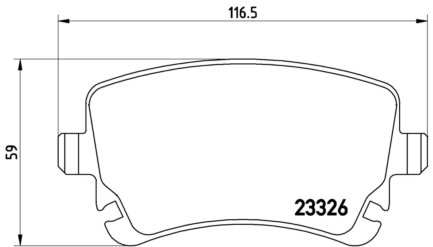 Audi VW Disc Brake Pad Set - Rear (Low-Metallic) 8E0698451P - Brembo P85076