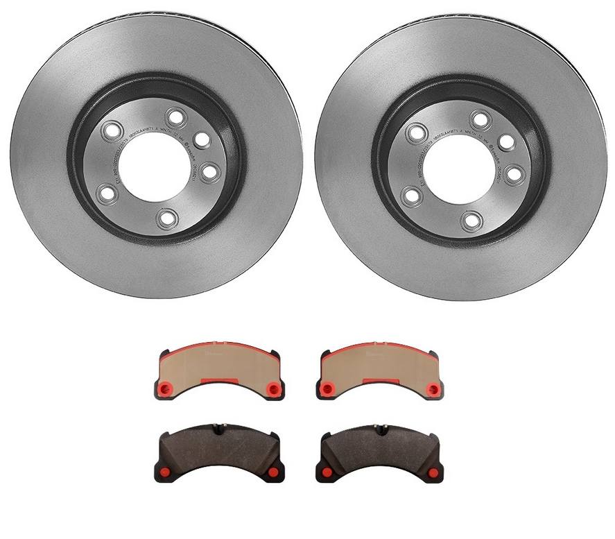 Porsche Disc Brake Pad and Rotor Kit - Front (350mm) (Ceramic) Brembo