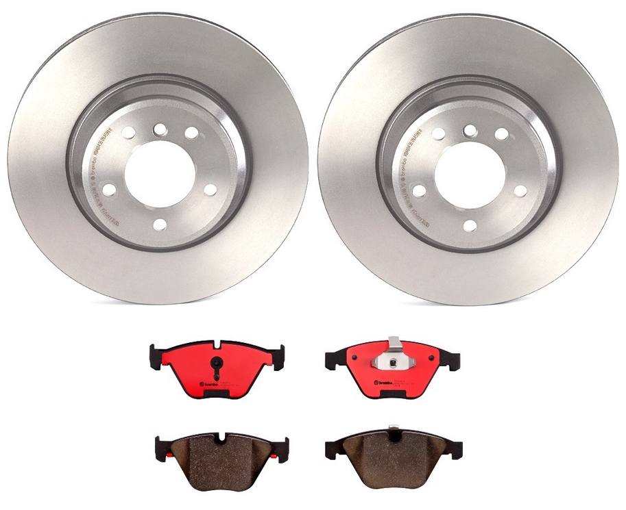 BMW Disc Brake Pad and Rotor Kit - Front (348mm) (Ceramic) Brembo