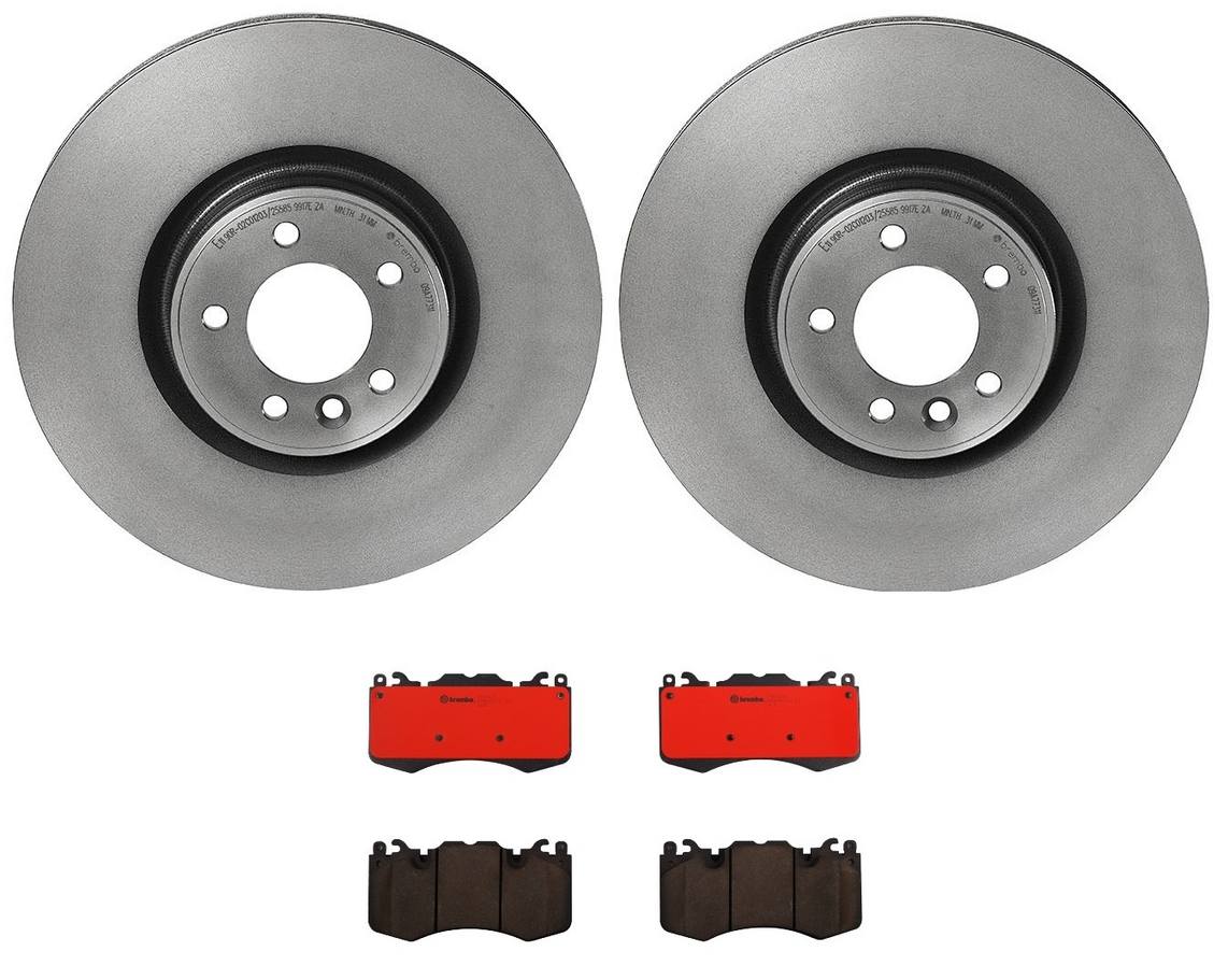 Land Rover Disc Brake Pad and Rotor Kit - Front (380mm) (Ceramic) Brembo