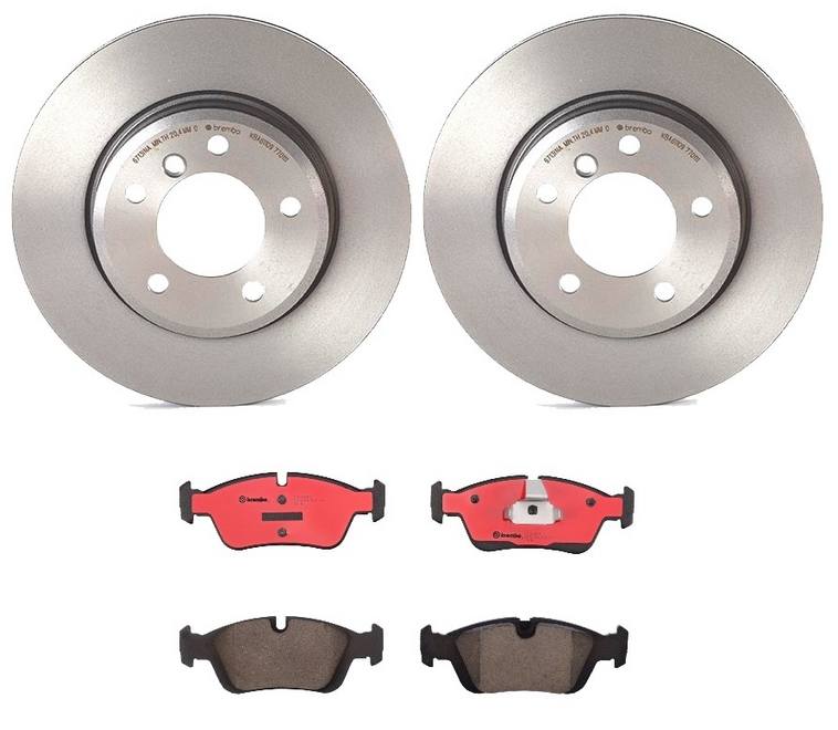 BMW Disc Brake Pad and Rotor Kit - Front (300mm) (Ceramic) Brembo