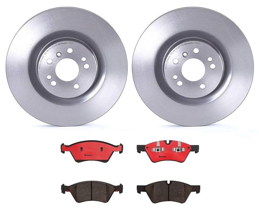 Mercedes Disc Brake Pad and Rotor Kit - Front (350mm) (Ceramic) Brembo