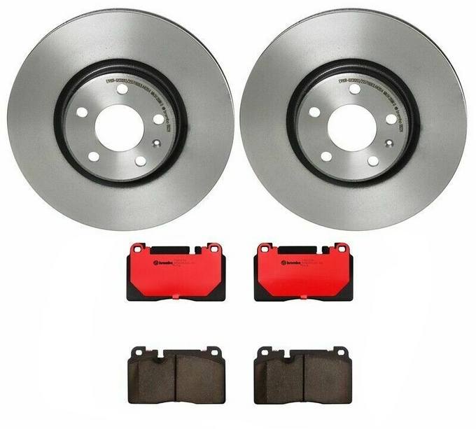 Audi Disc Brake Pad and Rotor Kit - Front (320mm) (Ceramic) Brembo