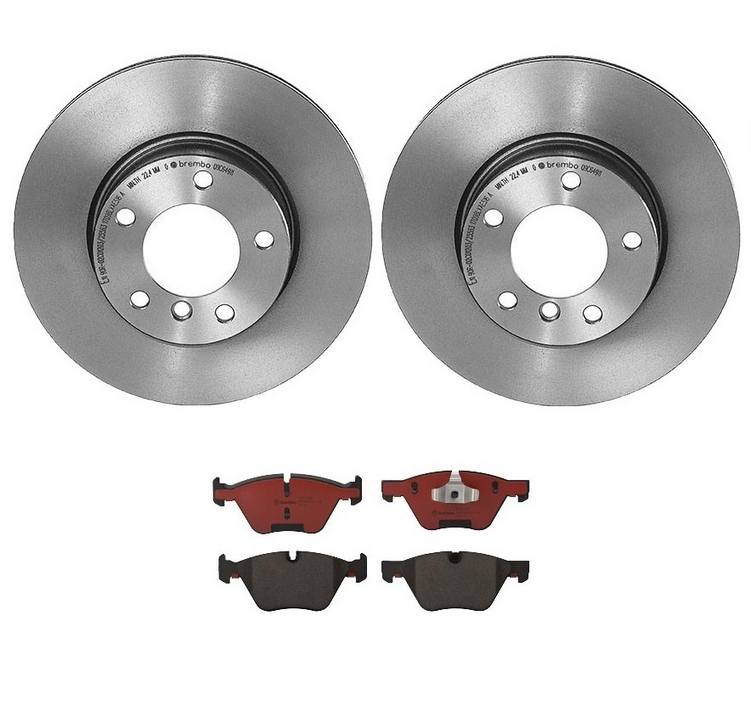 BMW Disc Brake Pad and Rotor Kit - Front (300mm) (Ceramic) Brembo