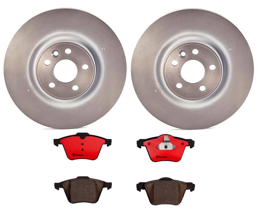 Volvo Disc Brake Pad and Rotor Kit - Front (336mm) (Ceramic) Brembo