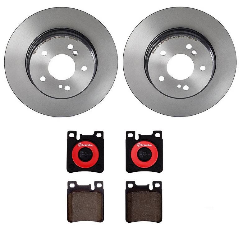 Mercedes Disc Brake Pad and Rotor Kit - Rear (290mm) (Ceramic) Brembo