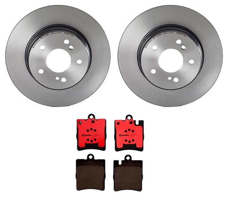 Mercedes Disc Brake Pad and Rotor Kit - Rear (290mm) (Ceramic) Brembo