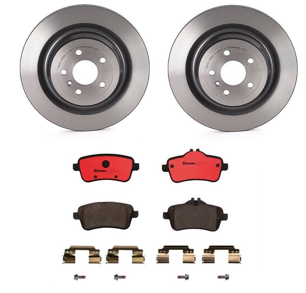 Mercedes Disc Brake Pad and Rotor Kit - Rear (345mm) (Ceramic) Brembo