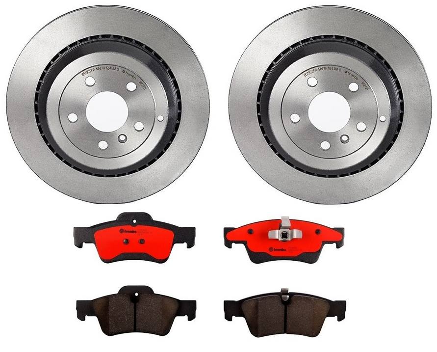 Mercedes Disc Brake Pad and Rotor Kit - Rear (330mm) (Ceramic) Brembo