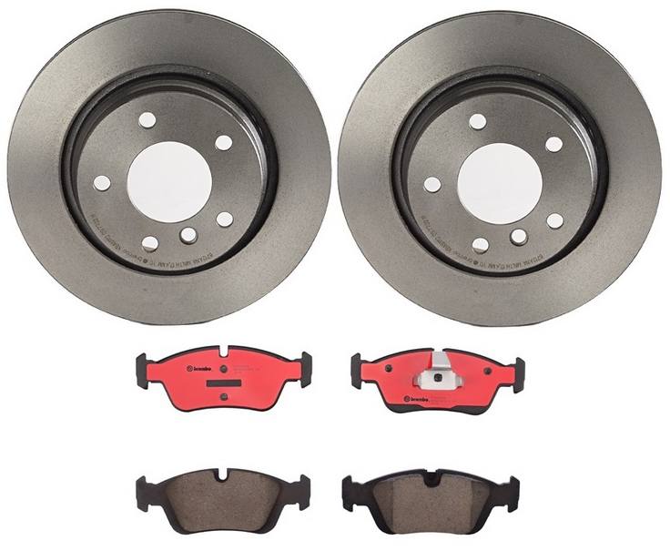 BMW Disc Brake Pad and Rotor Kit - Rear (294mm) (Ceramic) Brembo