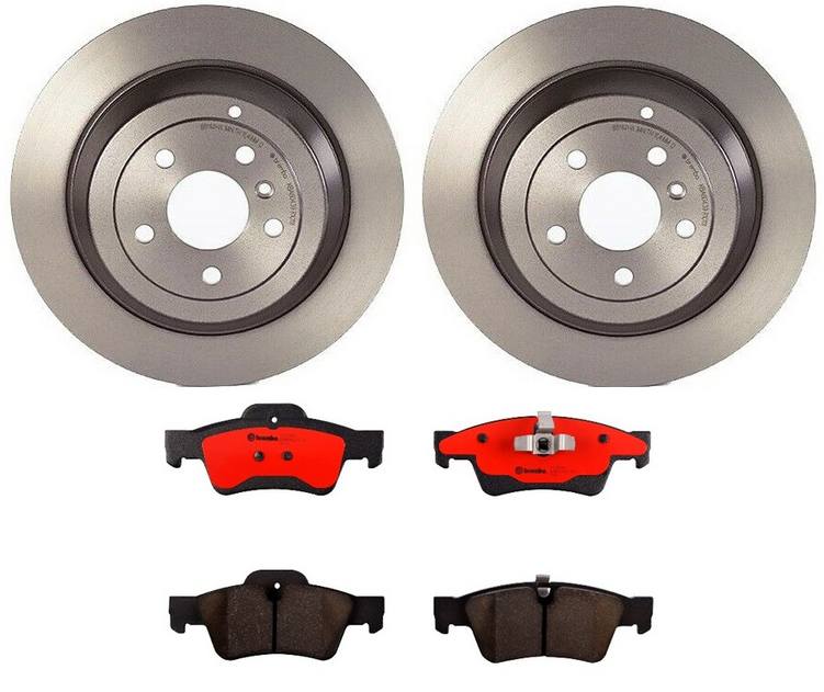 Mercedes Disc Brake Pad and Rotor Kit - Rear (330mm) (Ceramic) Brembo