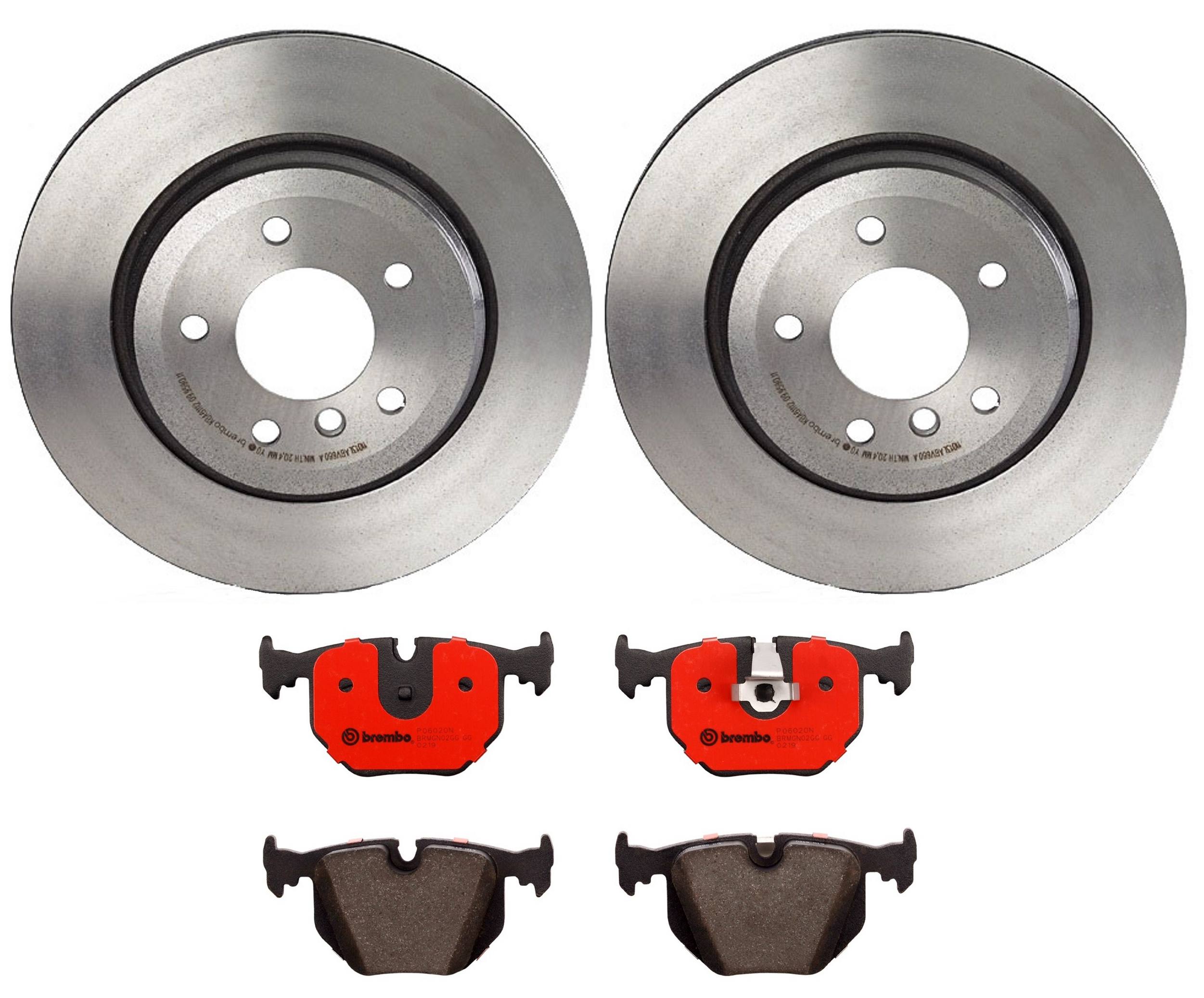 BMW Disc Brake Pad and Rotor Kit - Rear (320mm) (Ceramic) Brembo