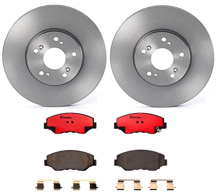 Honda Disc Brake Pad and Rotor Kit - Front (300mm) (Ceramic) Brembo