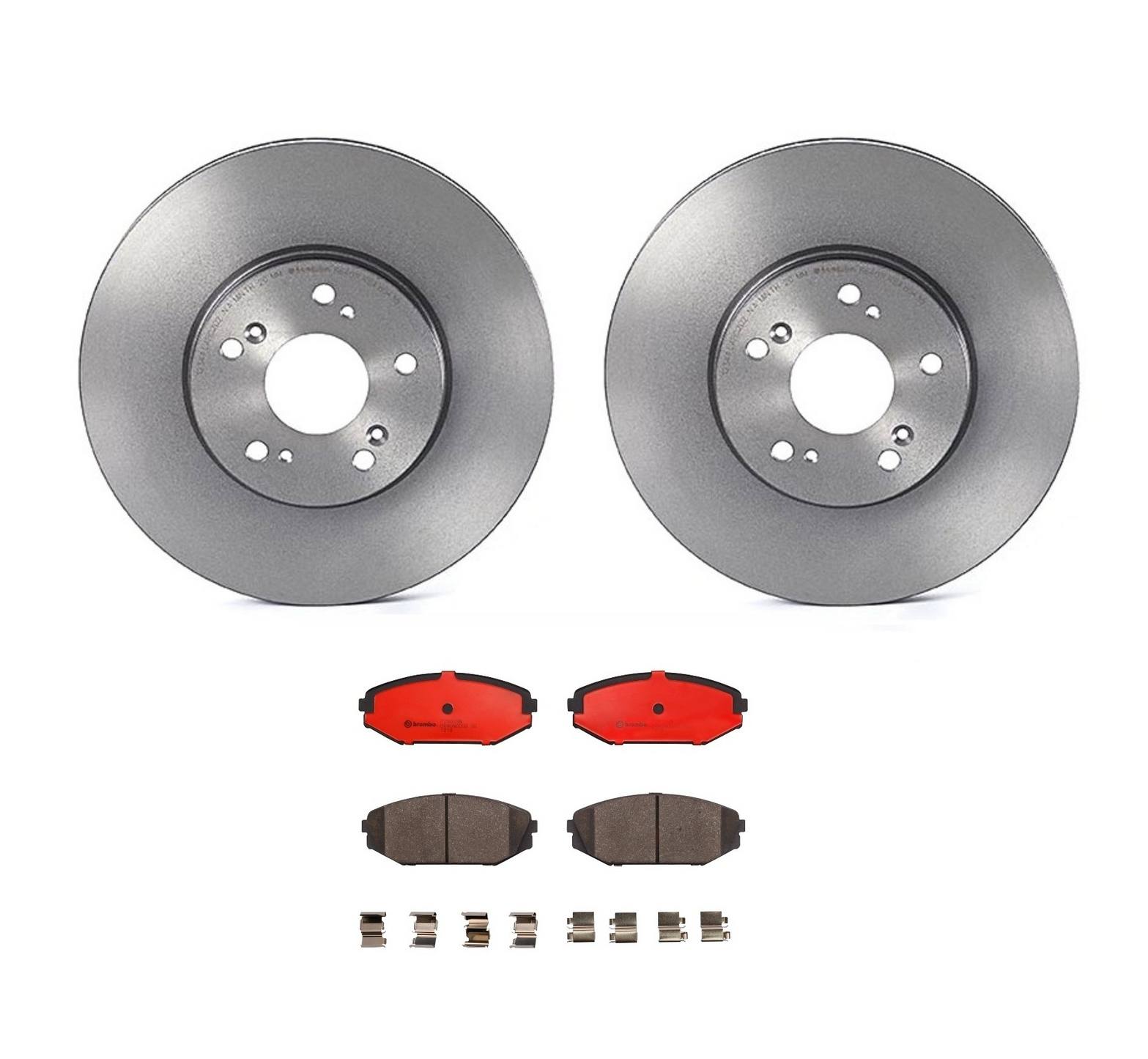 Honda Acura Disc Brake Pad and Rotor Kit - Front (300mm) (Ceramic) Brembo