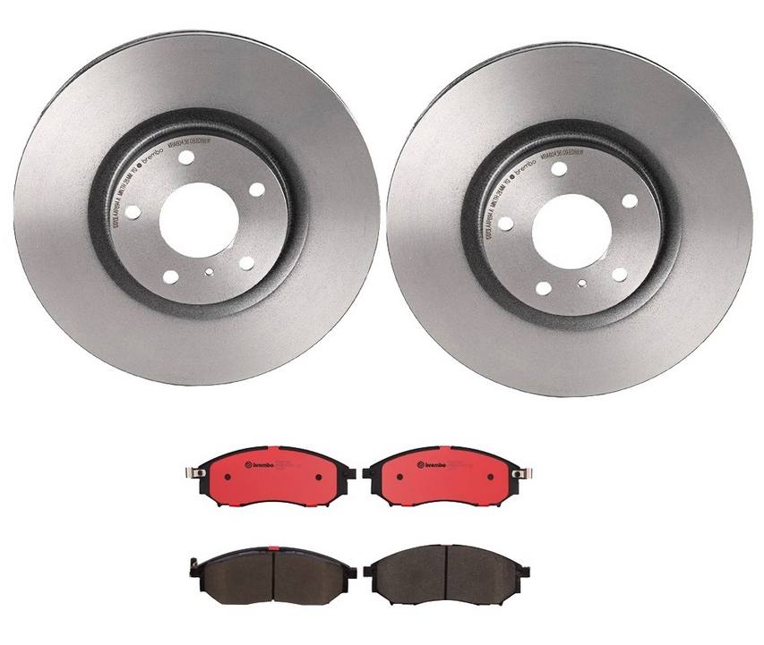 Nissan Infiniti Disc Brake Pad and Rotor Kit - Front (320mm) (Ceramic) Brembo