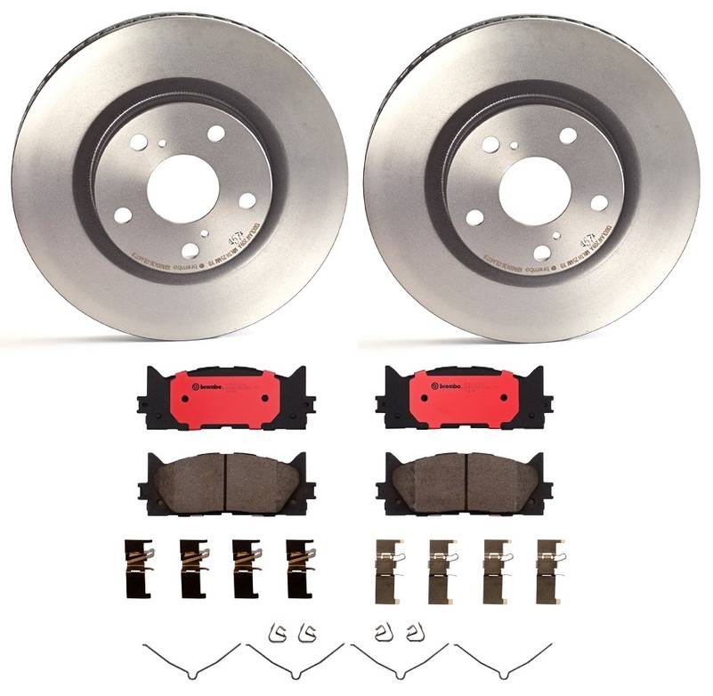 Toyota Lexus Disc Brake Pad and Rotor Kit - Front (296mm) (Ceramic) Brembo